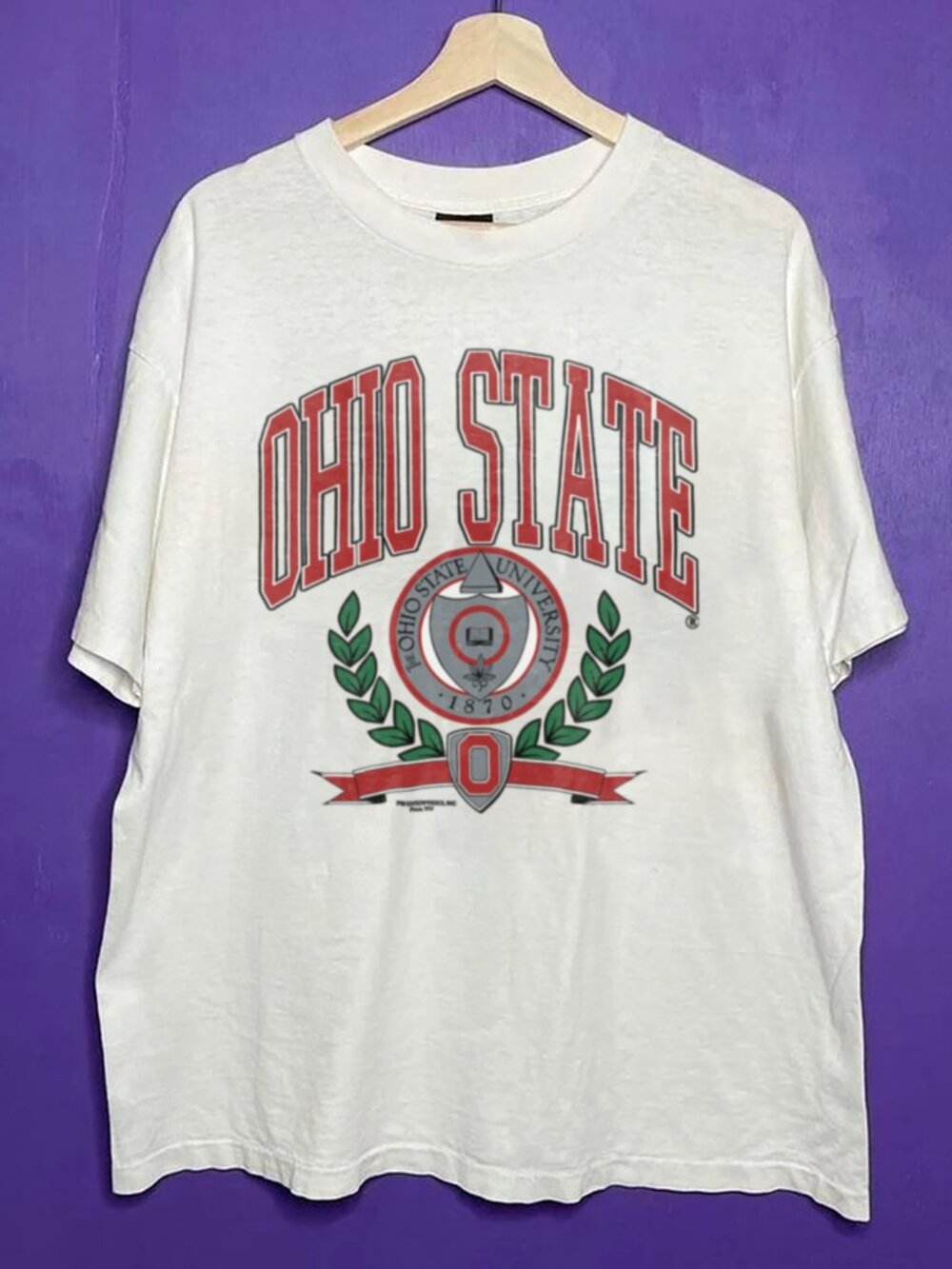 Vintage 90s Ohio State University Shirt, Ohio State Buckeyes Crewneck Shirt Tee